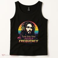 Tune Into Your Higher Frequency Jesus Tank Top thumb 2