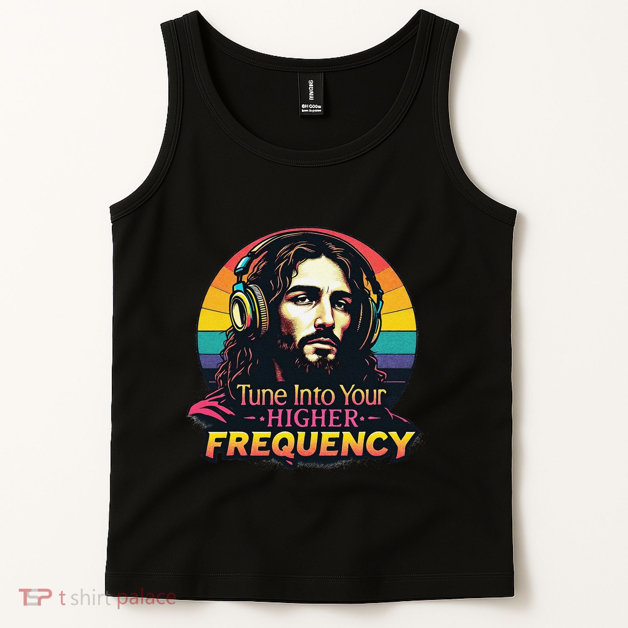 Tune Into Your Higher Frequency Jesus Tank Top