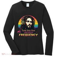 Tune Into Your Higher Frequency Jesus Women's Long Sleeve Shirt thumb 0