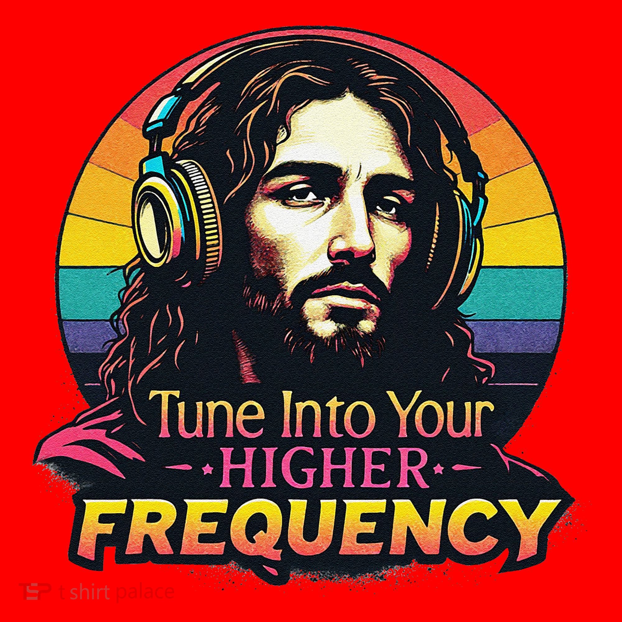 Tune Into Your Higher Frequency Jesus Santa Hat