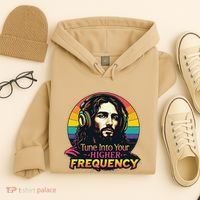 Tune Into Your Higher Frequency Jesus Hoodie thumb 4