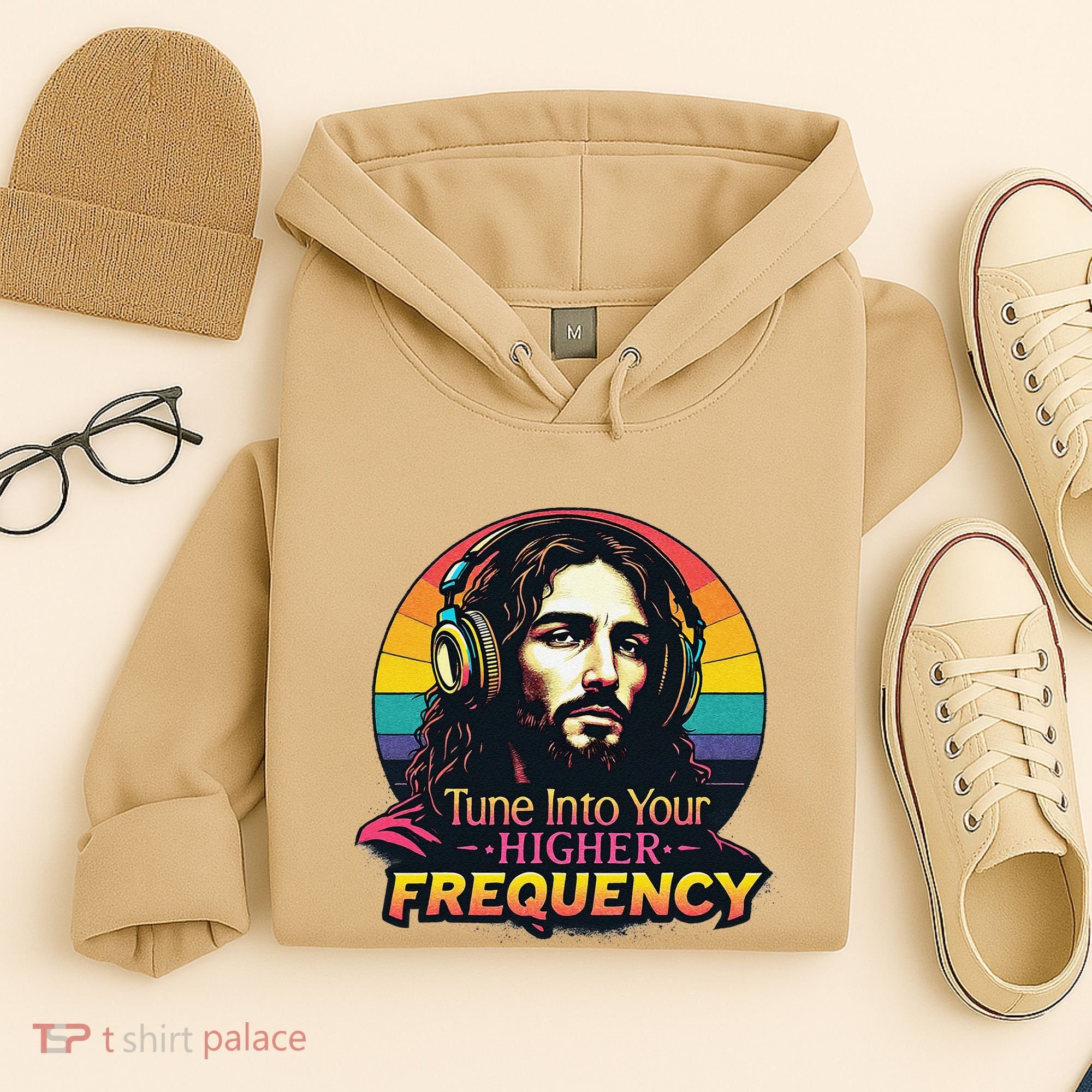 Tune Into Your Higher Frequency Jesus Hoodie