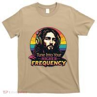 Tune Into Your Higher Frequency Jesus T-Shirt thumb 0