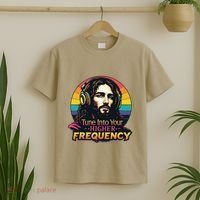 Tune Into Your Higher Frequency Jesus T-Shirt thumb 2