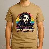 Tune Into Your Higher Frequency Jesus T-Shirt thumb 3
