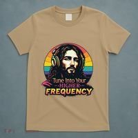 Tune Into Your Higher Frequency Jesus T-Shirt thumb 5