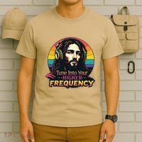 Tune Into Your Higher Frequency Jesus T-Shirt thumb 6