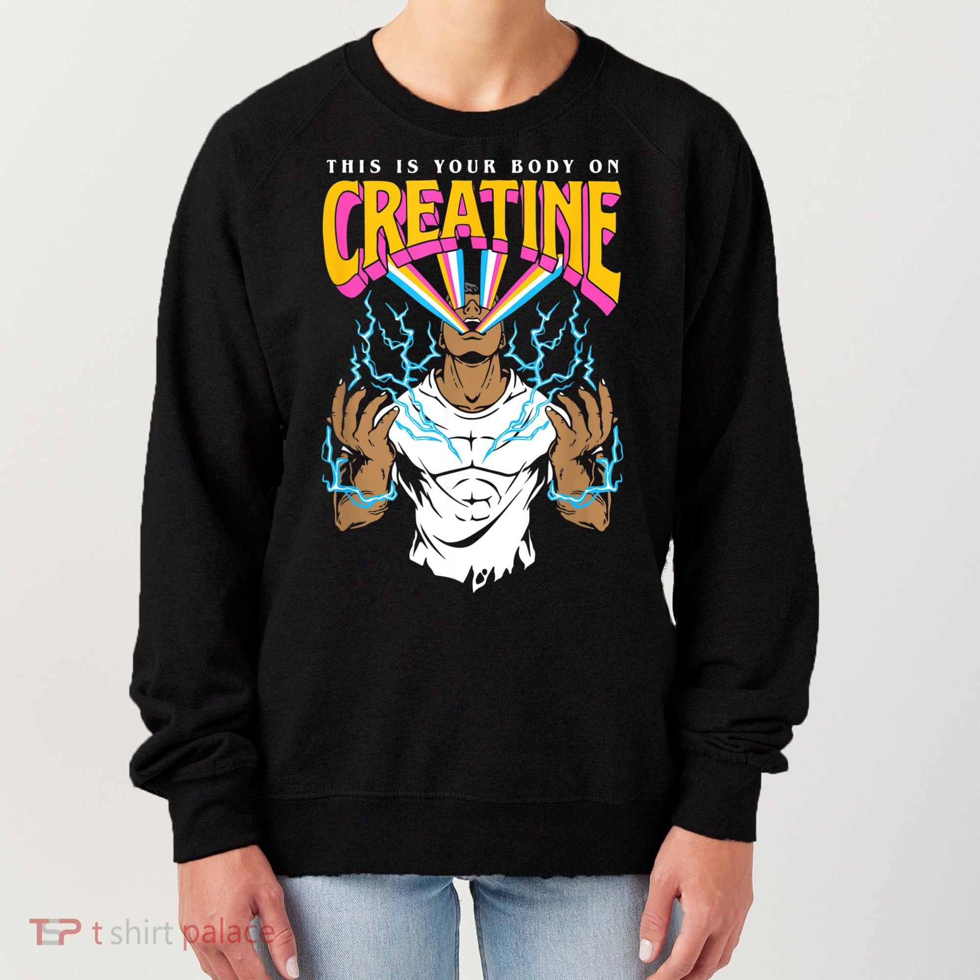 This Is Your Body On Creatine Workout Gym Birthday Gift Women's Sweatshirt