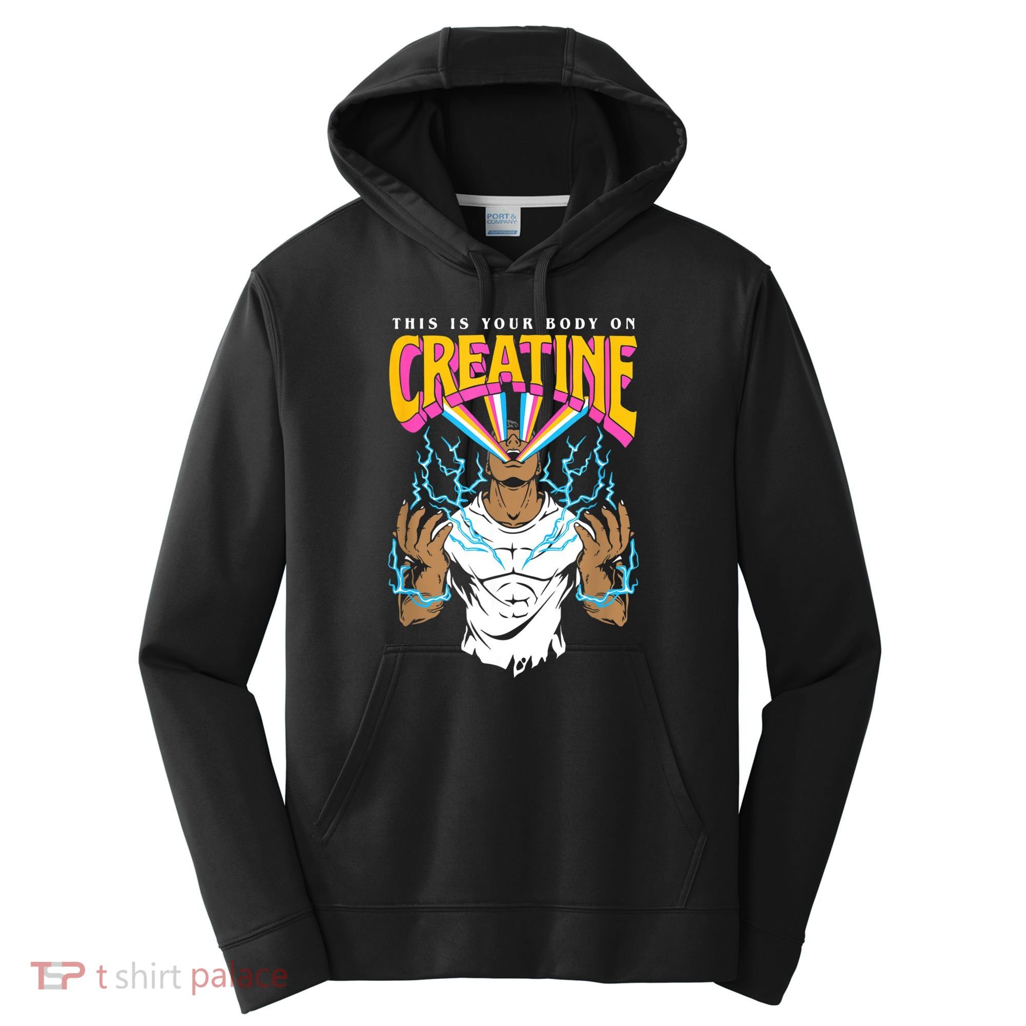This Is Your Body On Creatine Workout Gym Birthday Gift Performance Fleece Hoodie