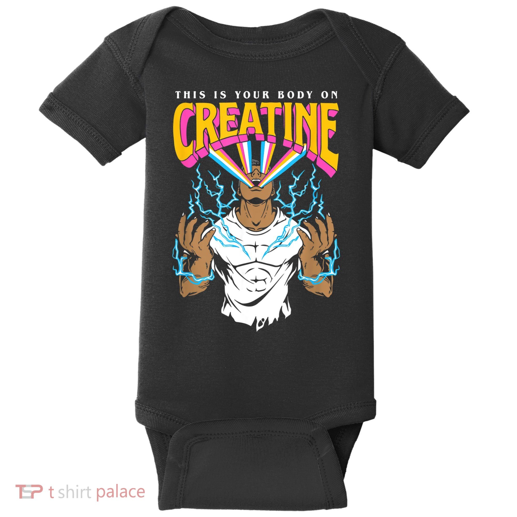 This Is Your Body On Creatine Workout Gym Birthday Gift Baby Bodysuit
