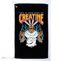 This Is Your Body On Creatine Workout Gym Birthday Gift Golf Towel thumb 0