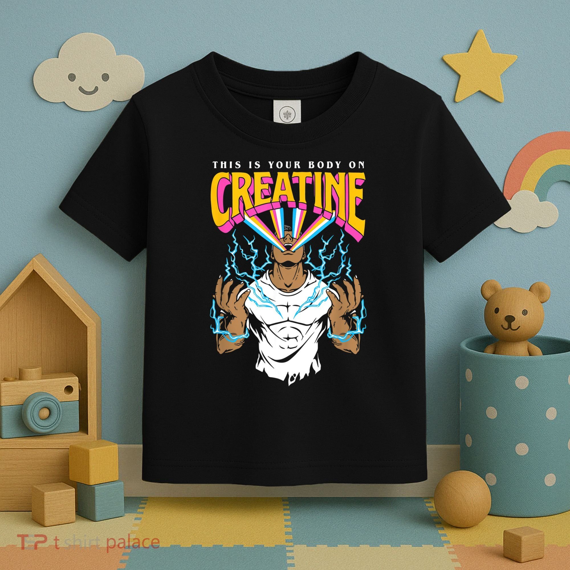This Is Your Body On Creatine Workout Gym Birthday Gift Toddler T-Shirt