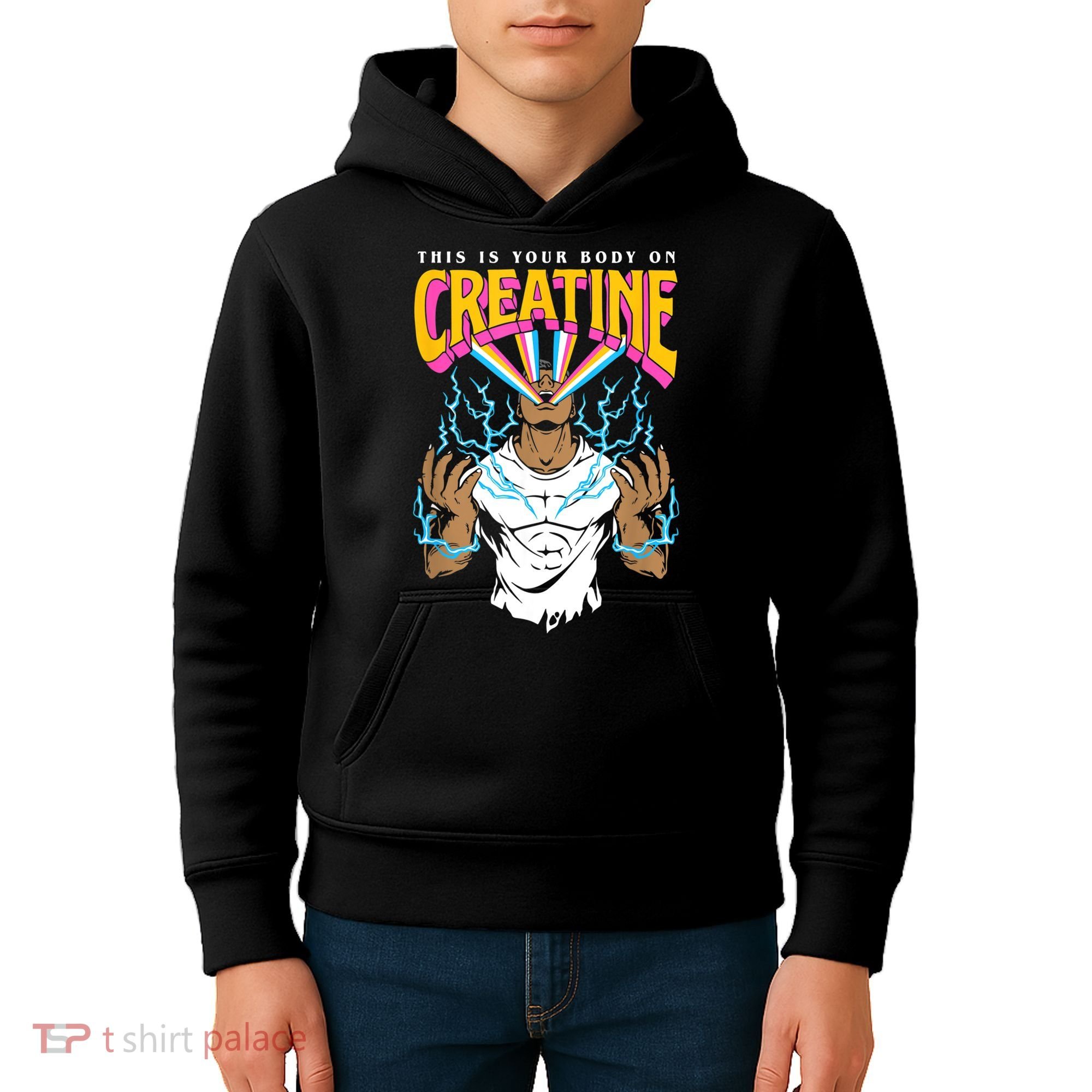 This Is Your Body On Creatine Workout Gym Birthday Gift Kids Hoodie