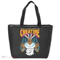 This Is Your Body On Creatine Workout Gym Birthday Gift Tote Bag thumb 0