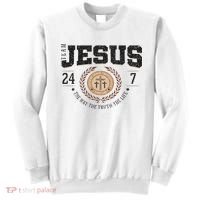 Team Jesus 24 7 The Way The Truth The Life Sweatshirt thumb 0