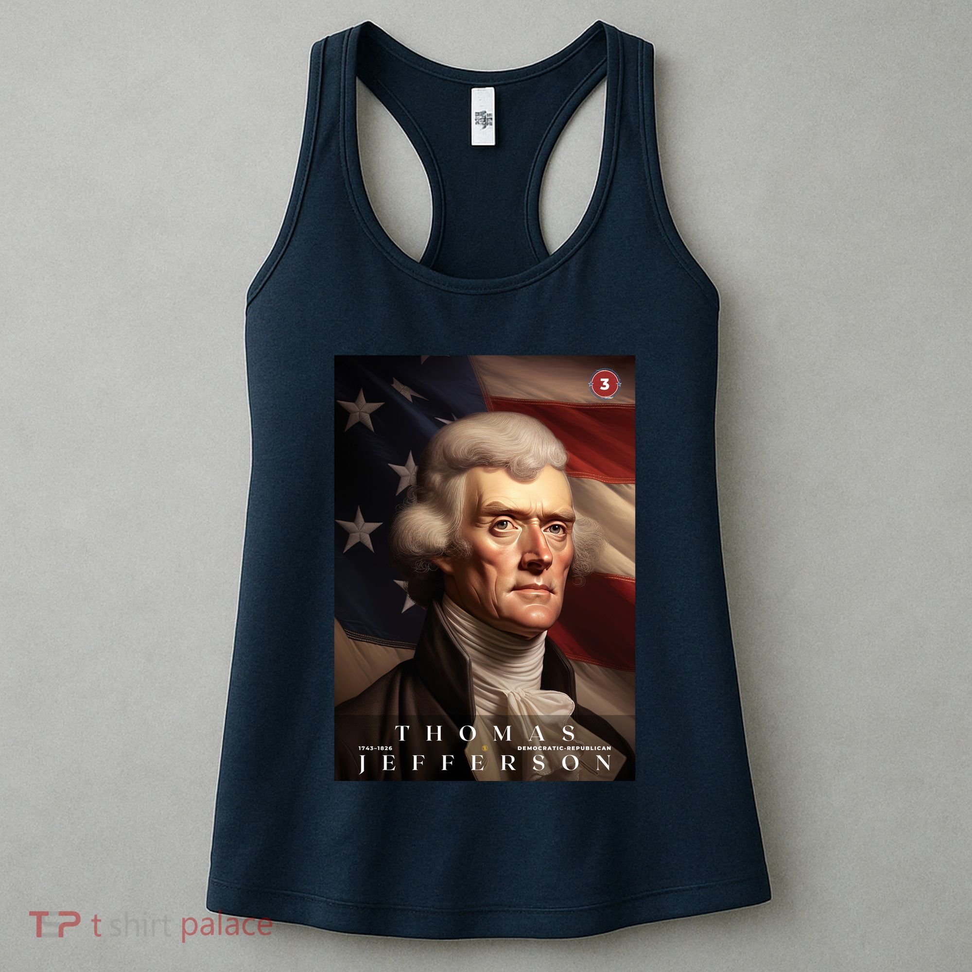 Thomas Jefferson 3rd President Of The United States Portrait Women's Tank Top