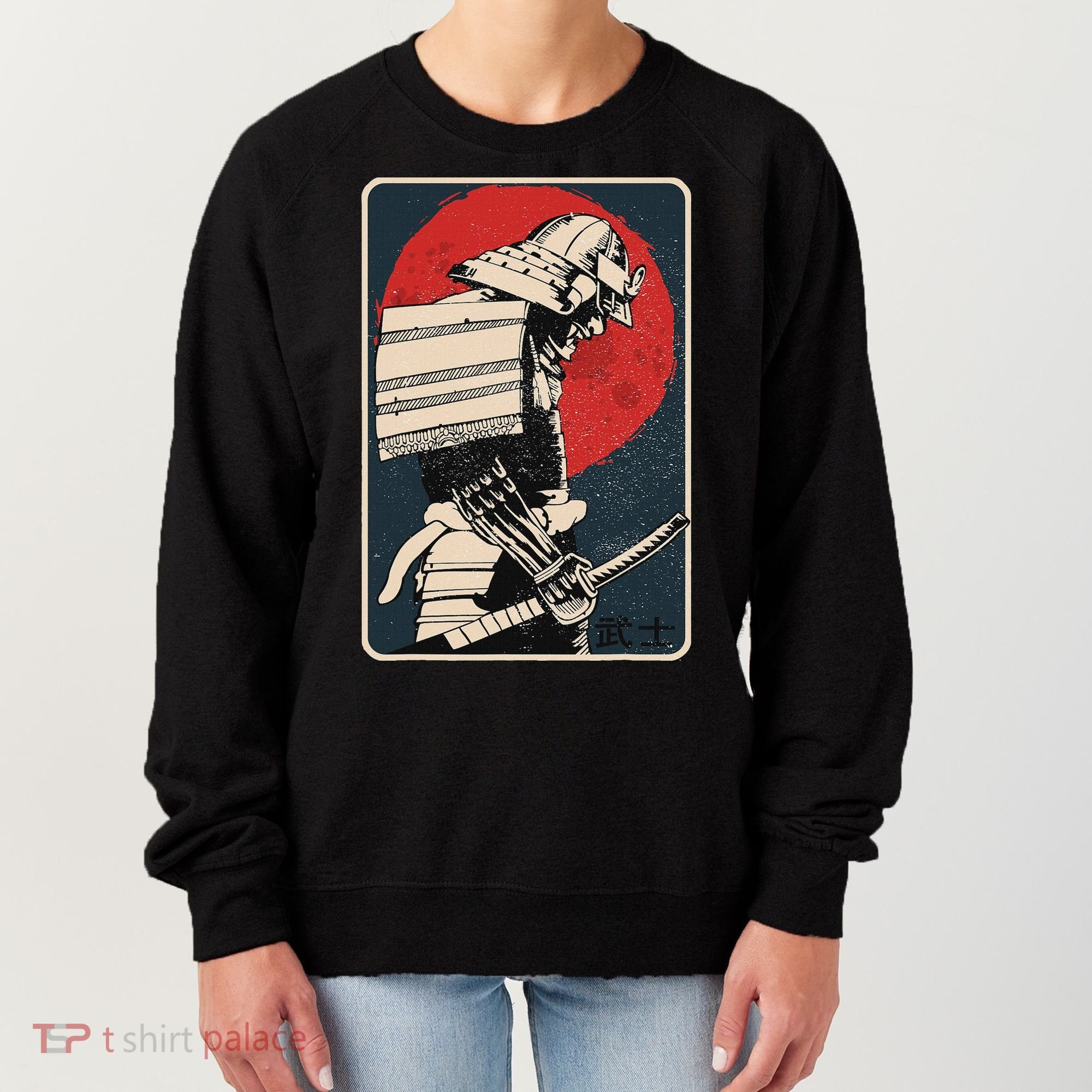 Tokyo Japanese Asia Martial Arts Style Retro Samurai Women's Sweatshirt