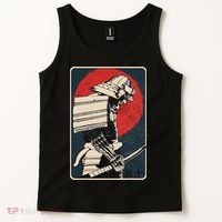 Tokyo Japanese Asia Martial Arts Style Retro Samurai Tank Top thumb 2