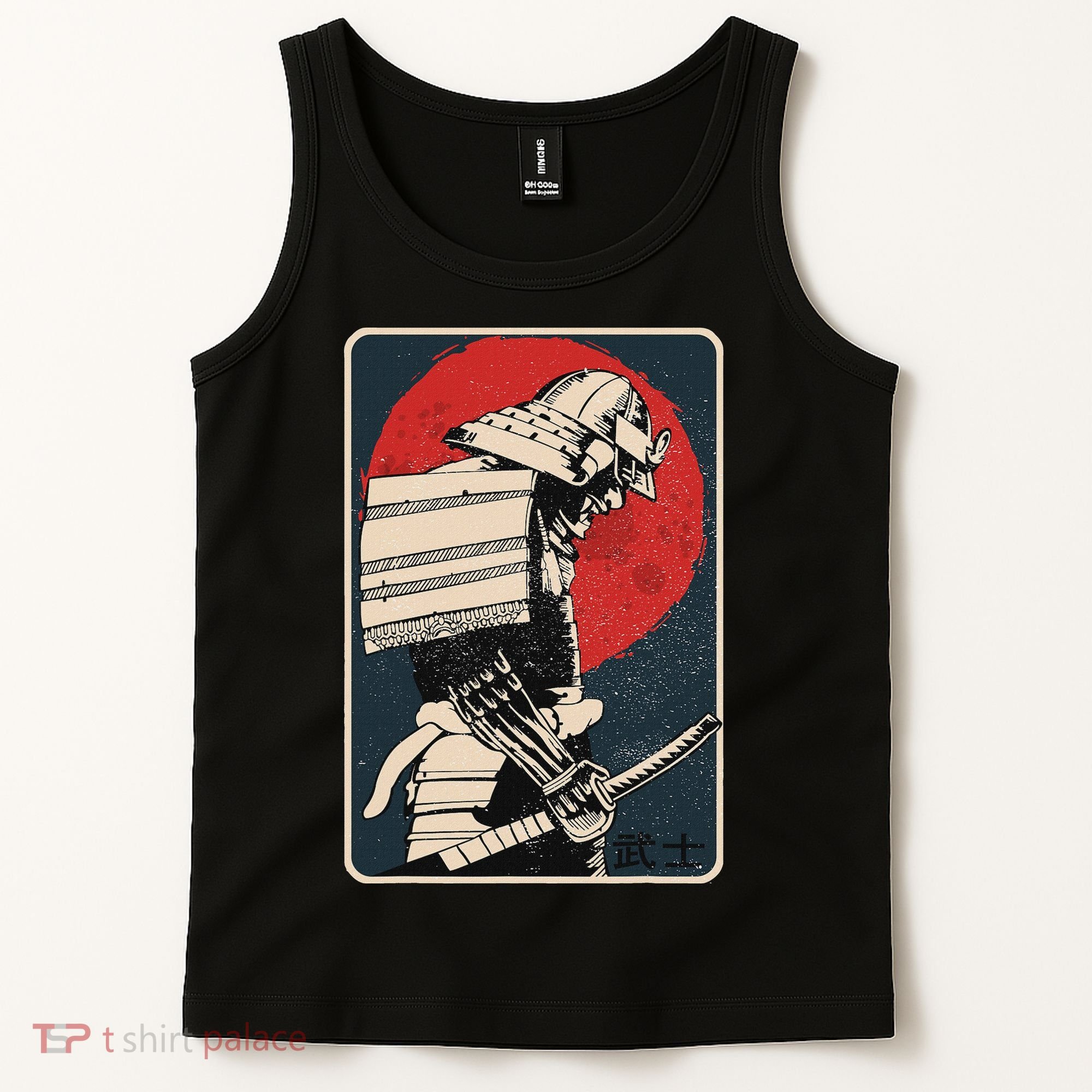 Tokyo Japanese Asia Martial Arts Style Retro Samurai Tank Top