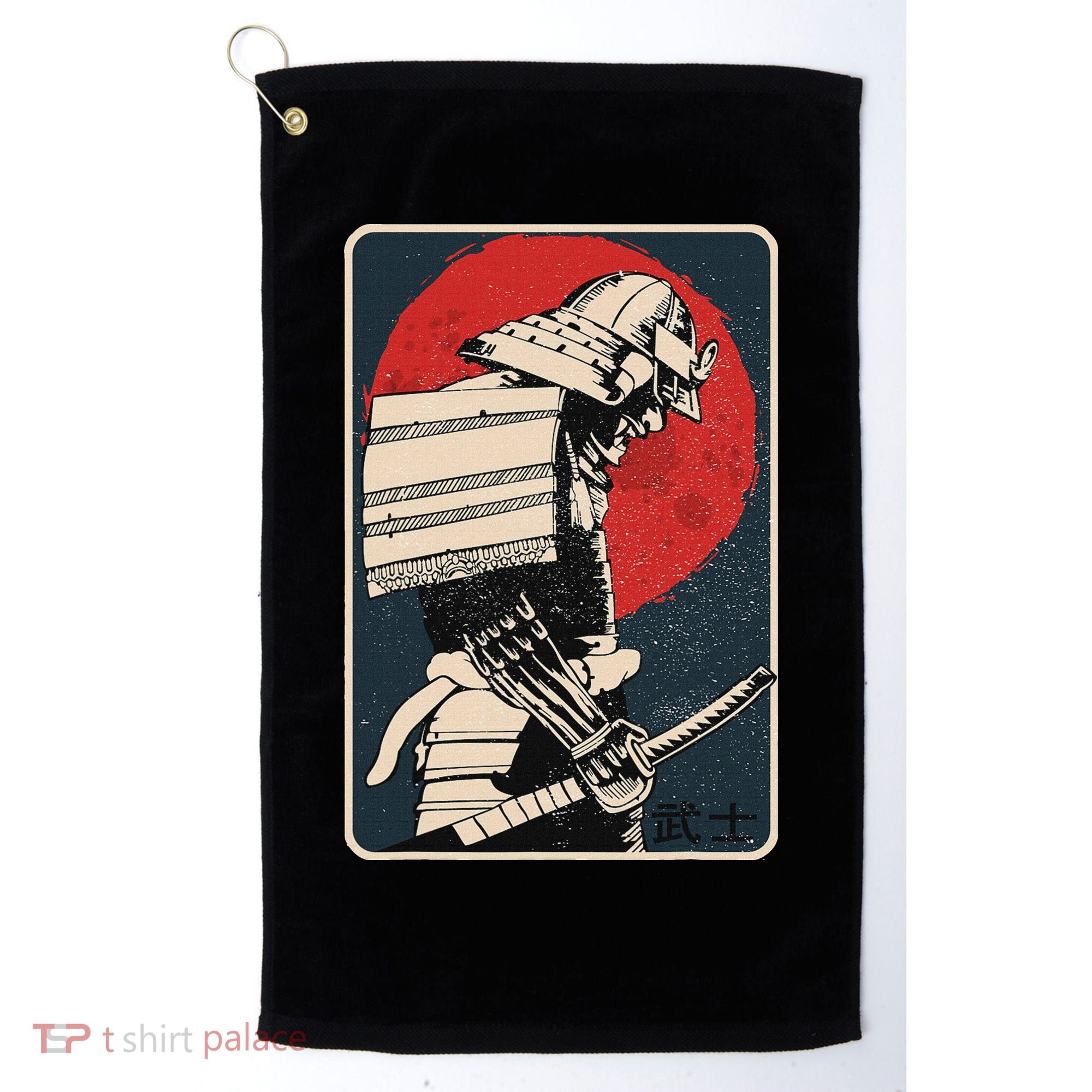 Tokyo Japanese Asia Martial Arts Style Retro Samurai Golf Towel
