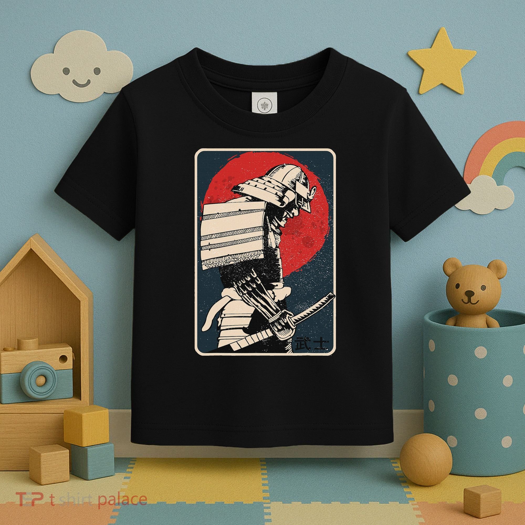 Tokyo Japanese Asia Martial Arts Style Retro Samurai Toddler T-Shirt
