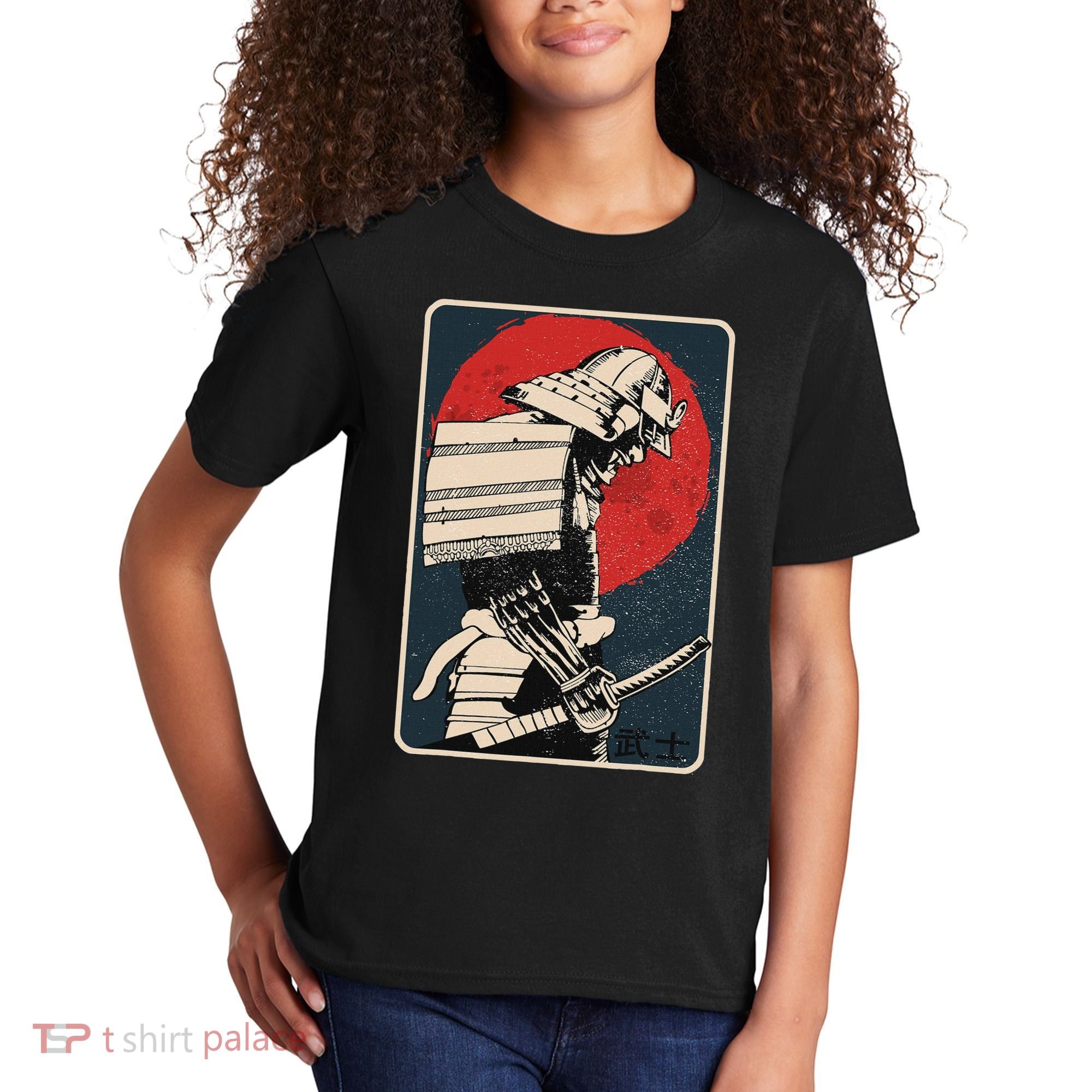 Tokyo Japanese Asia Martial Arts Style Retro Samurai Kids T-Shirt