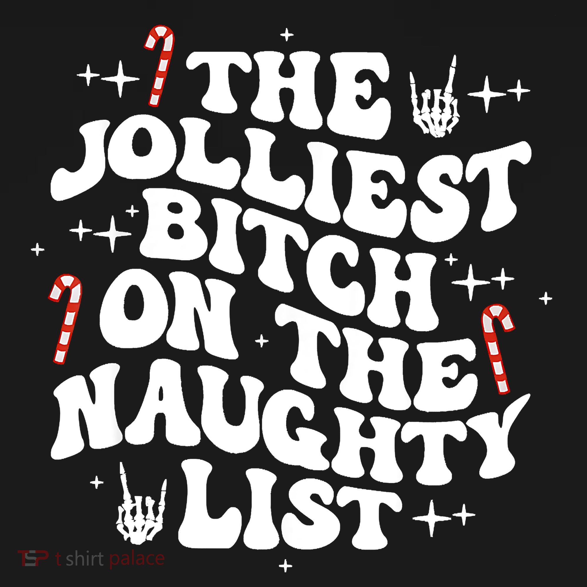 The Jolliest Bitch On The Naughty List Funny Christmas Women's Hoodie
