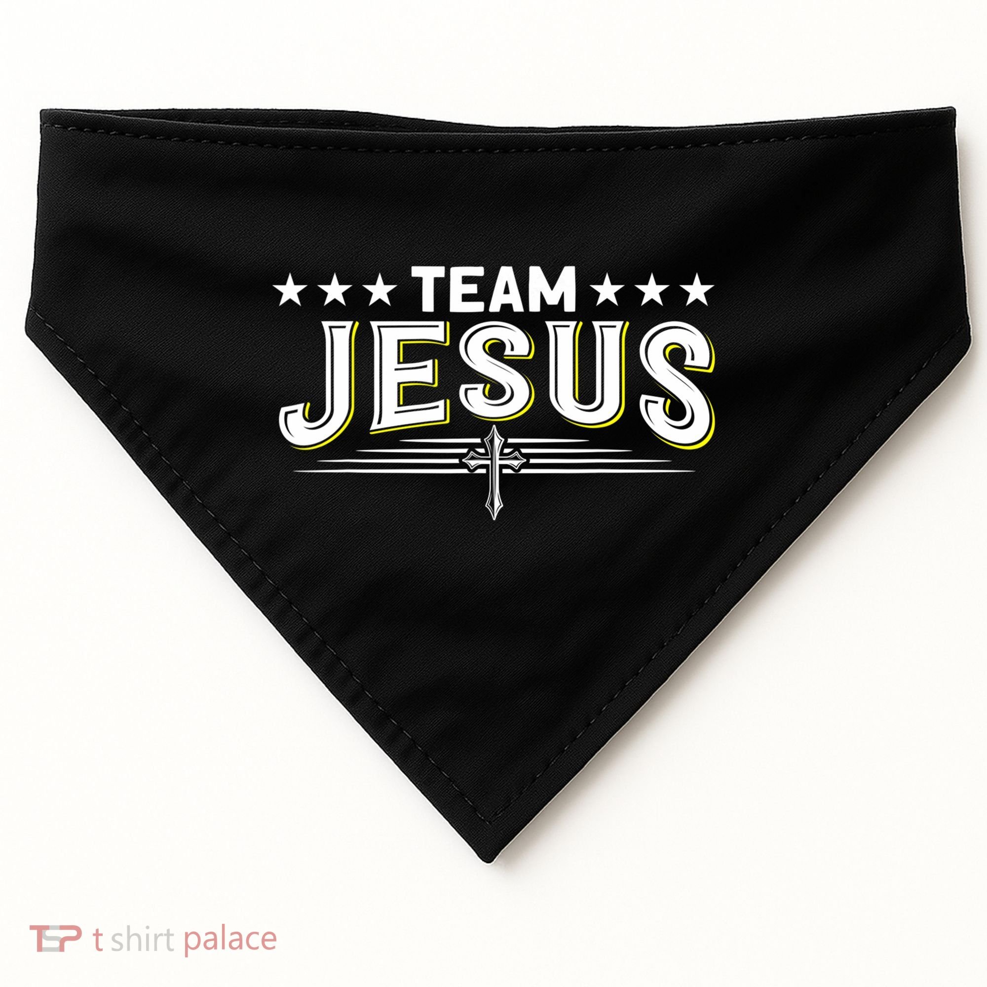 Team Jesus Christian Prayer Warrior Bible Christ Believer USA-Made Doggie Bandana