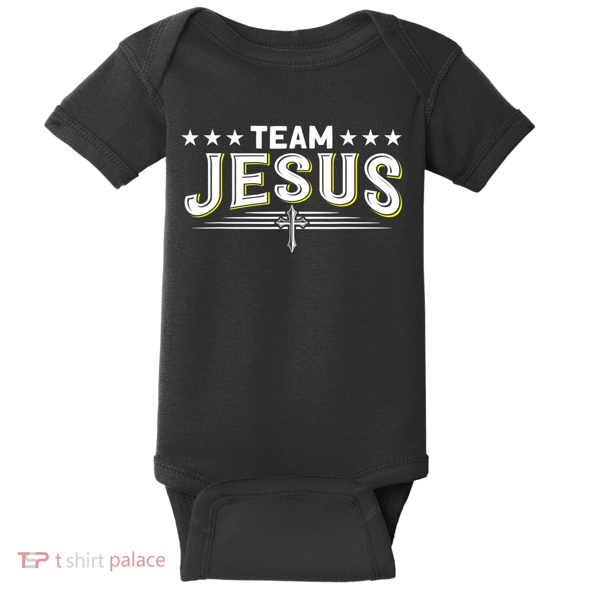 Team Jesus Christian Prayer Warrior Bible Christ Believer Baby Bodysuit