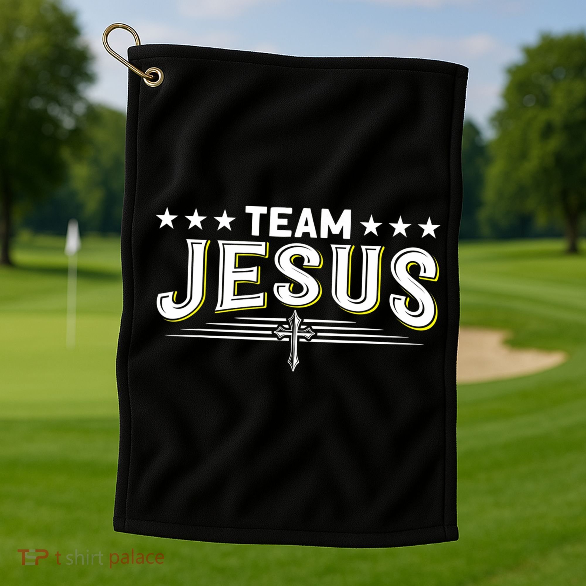 Team Jesus Christian Prayer Warrior Bible Christ Believer Golf Towel