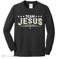 Team Jesus Christian Prayer Warrior Bible Christ Believer Kids Long Sleeve Shirt thumb 0