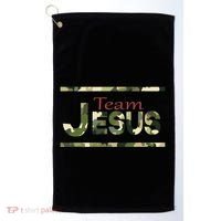 Team Jesus Christian Camo Camouflage Army Golf Towel thumb 0