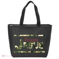 Team Jesus Christian Camo Camouflage Army Tote Bag thumb 0
