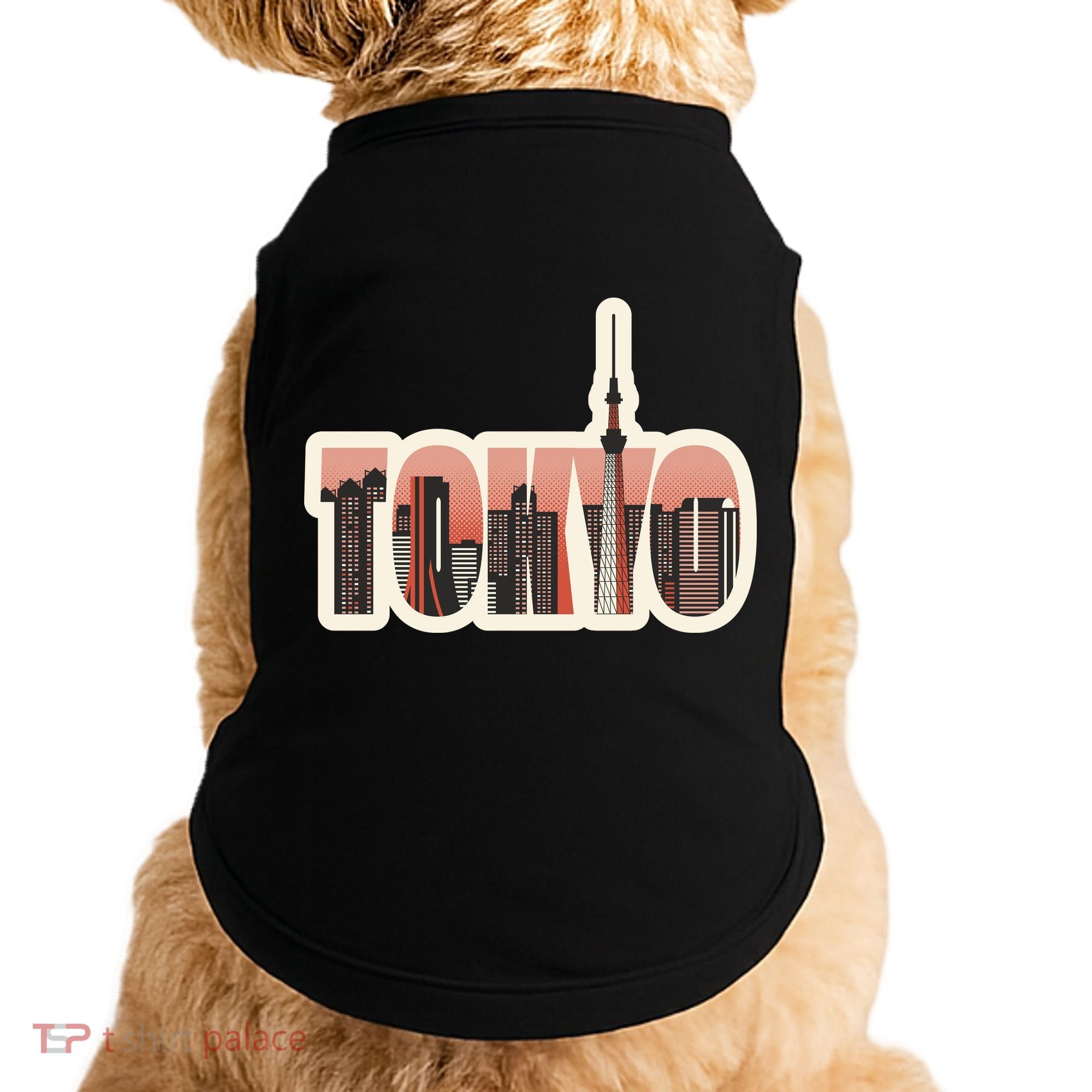 Tokyo Japan City Skyline Doggie Tank