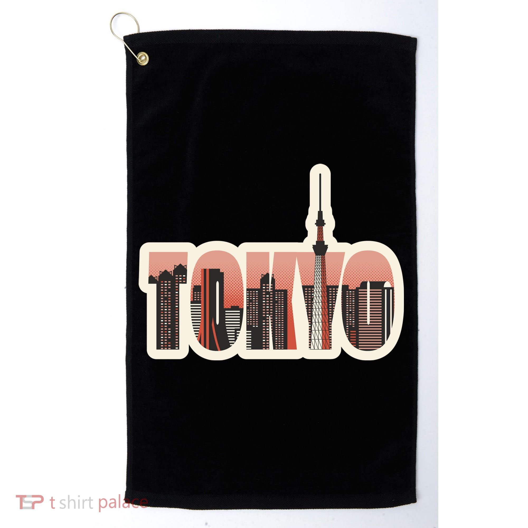 Tokyo Japan City Skyline Golf Towel
