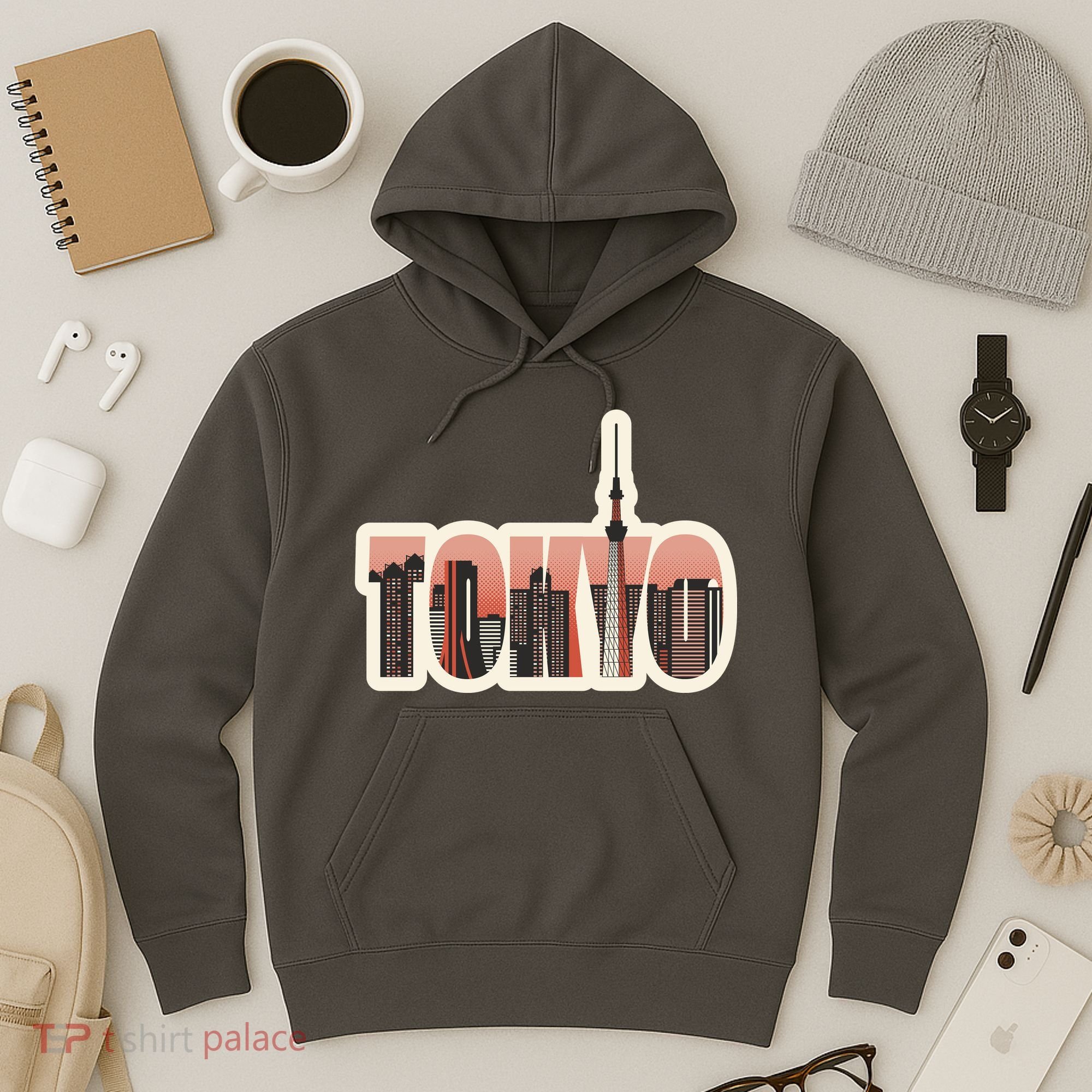 Tokyo Japan City Skyline Hoodie