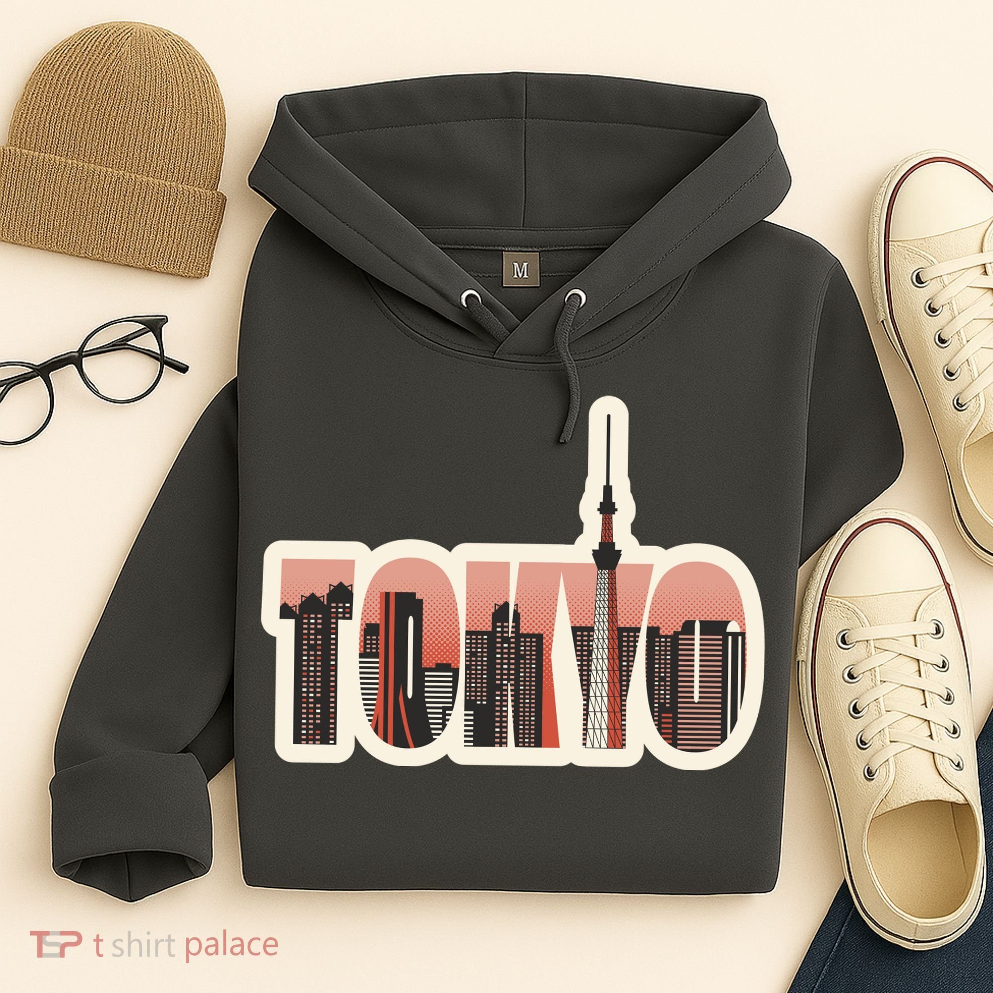 Tokyo Japan City Skyline Hoodie
