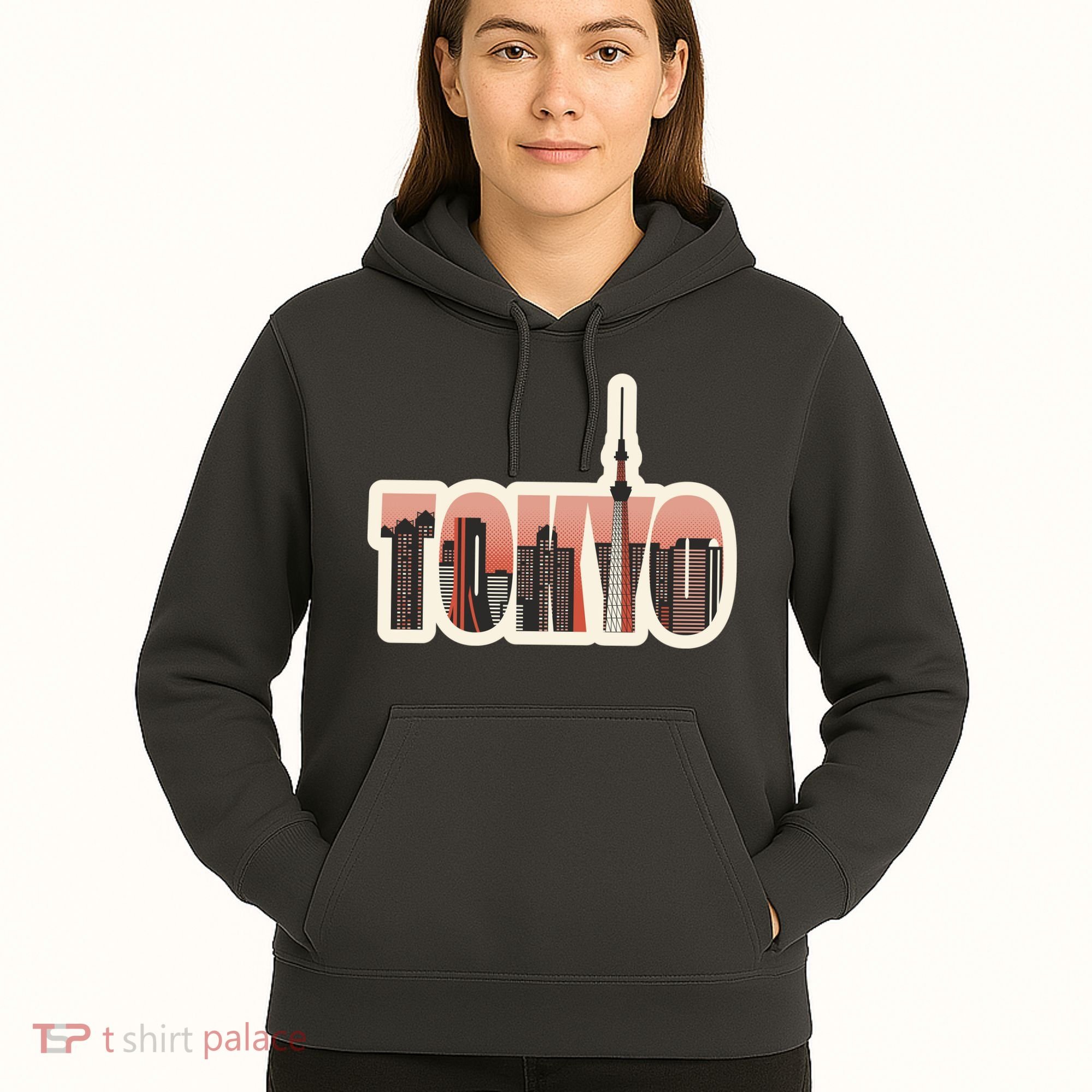 Tokyo Japan City Skyline Hoodie