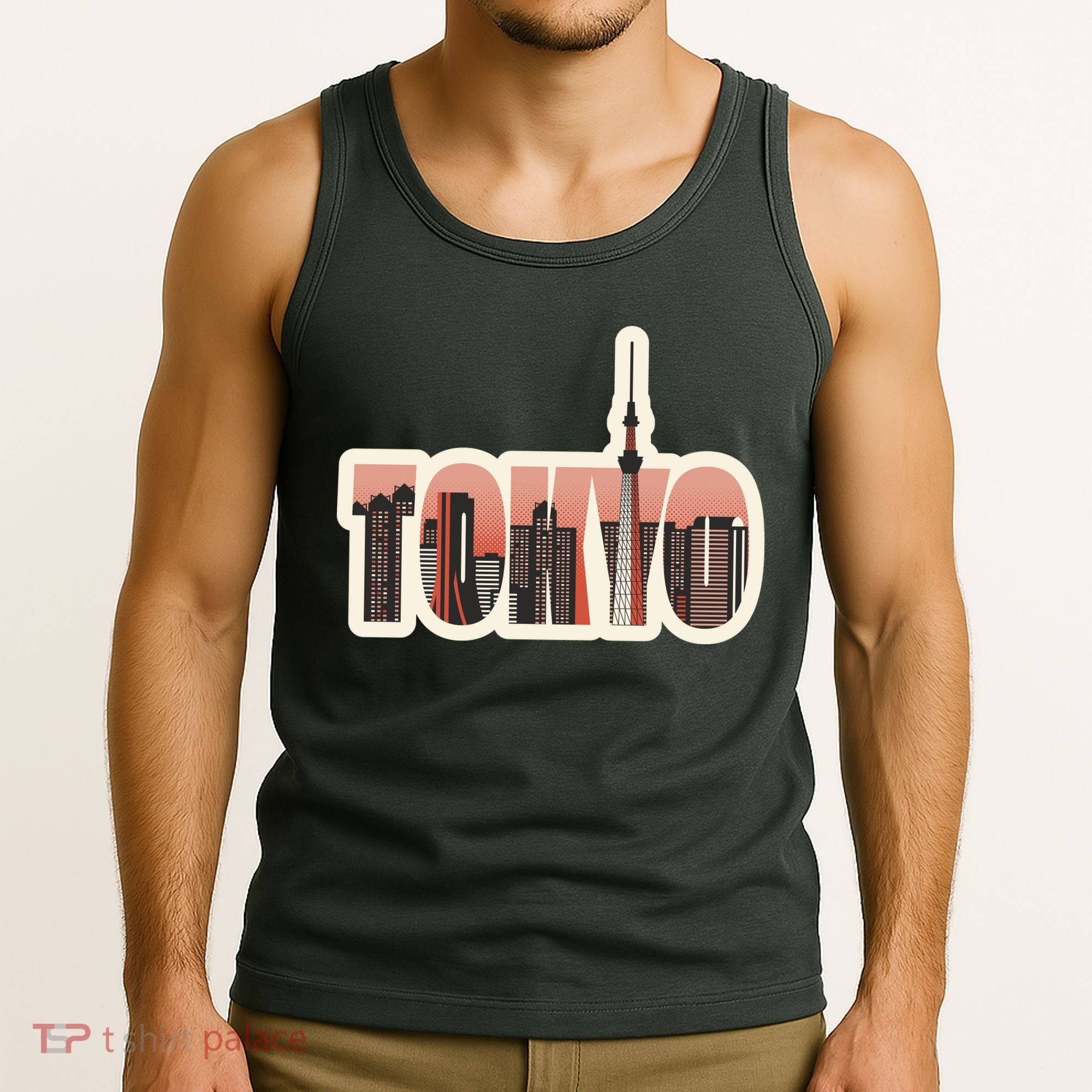 Tokyo Japan City Skyline Tank Top