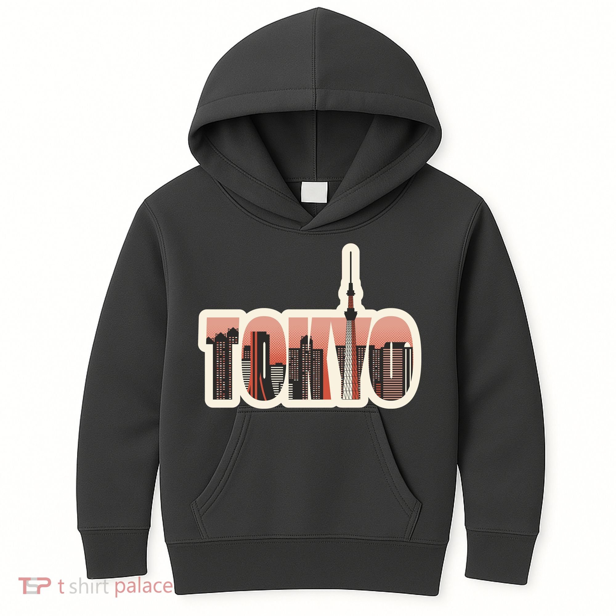 Tokyo Japan City Skyline Kids Hoodie