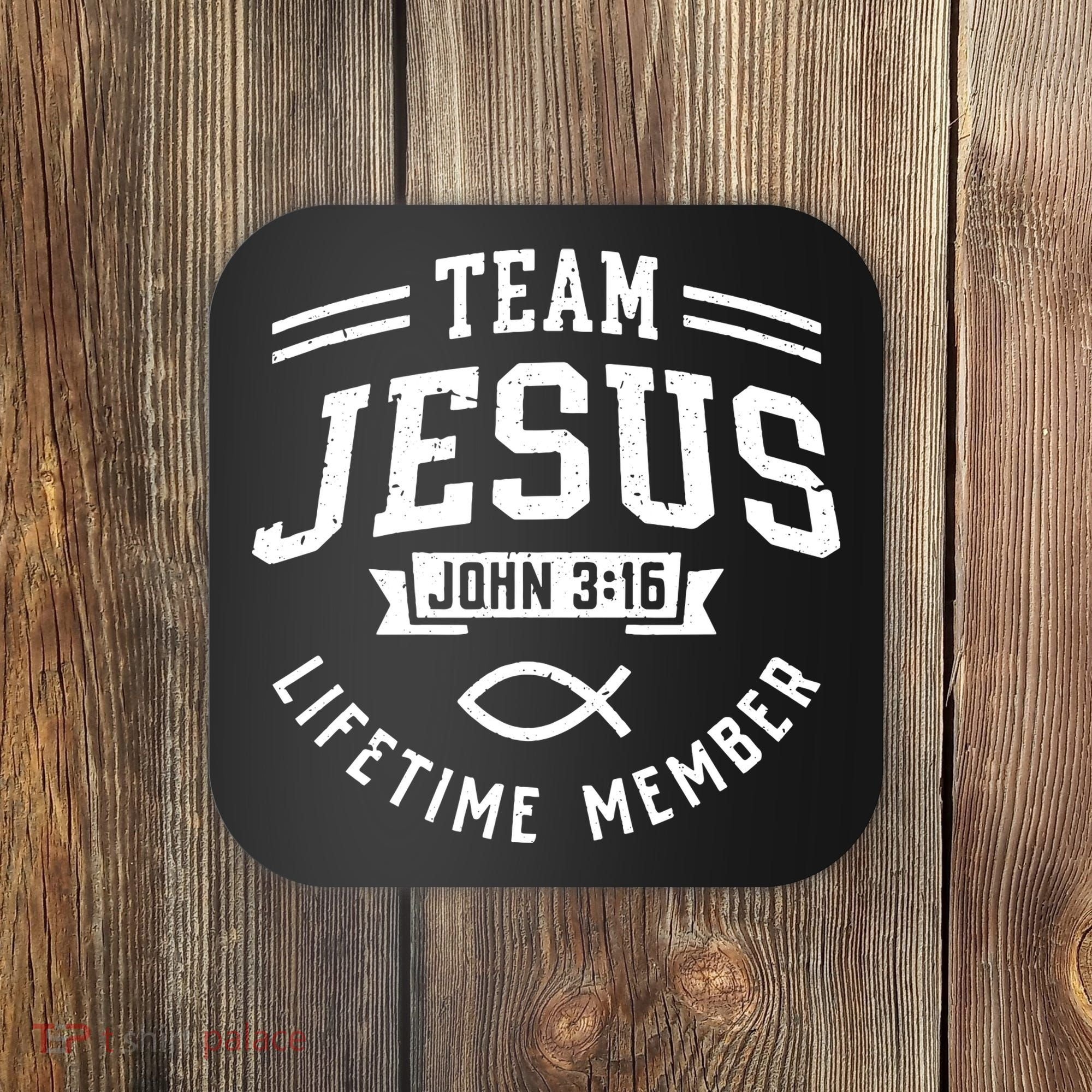 Team Jesus Christian Faith Religious Gift Coaster
