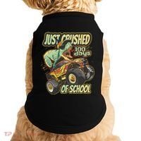 TRex Just Crushed 100 Days Of School Doggie Tank thumb 0