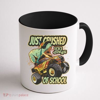 TRex Just Crushed 100 Days Of School Coffee Mug back