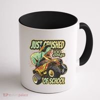 TRex Just Crushed 100 Days Of School Coffee Mug thumb 1