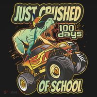 TRex Just Crushed 100 Days Of School Women's Hoodie thumb 2
