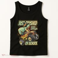 TRex Just Crushed 100 Days Of School Tank Top thumb 2