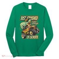 TRex Just Crushed 100 Days Of School Long Sleeve Shirt thumb 0