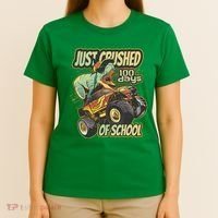 TRex Just Crushed 100 Days Of School T-Shirt thumb 4