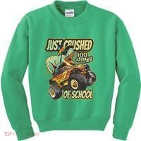 TRex Just Crushed 100 Days Of School Kids Sweatshirt thumb 0