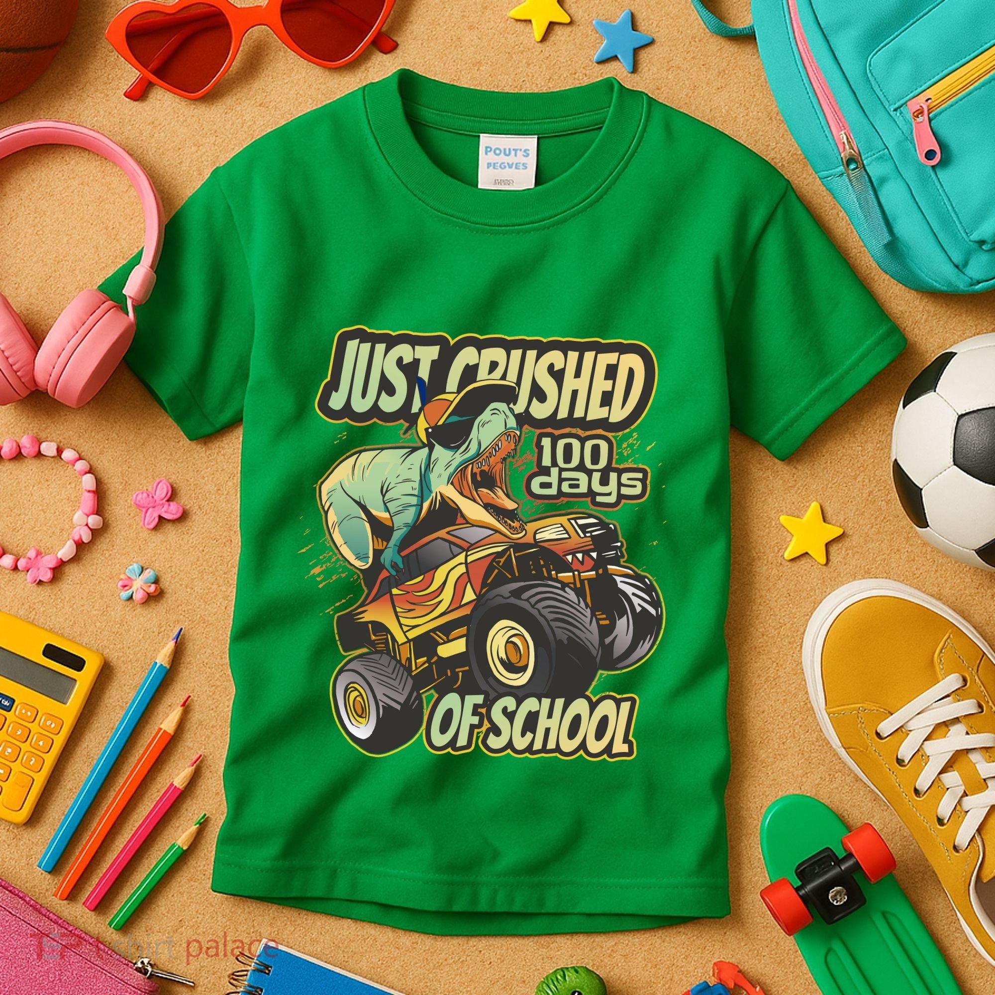 TRex Just Crushed 100 Days Of School Kids T-Shirt